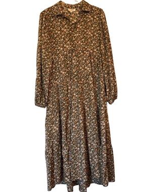 Umgee Olive Green Floral Maxi Dress